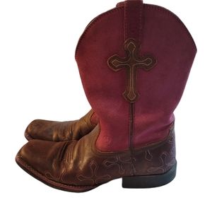 ARIAT YOUTH GIRLS' CROSSROADS COWGIRL BOOTS - SQUARE TOE